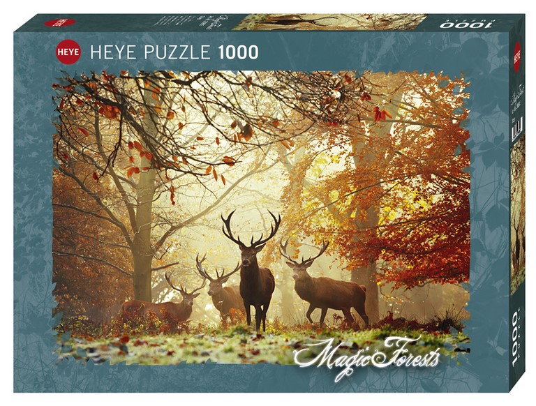 Puzzle 1000 pièces cerfs en forêt
