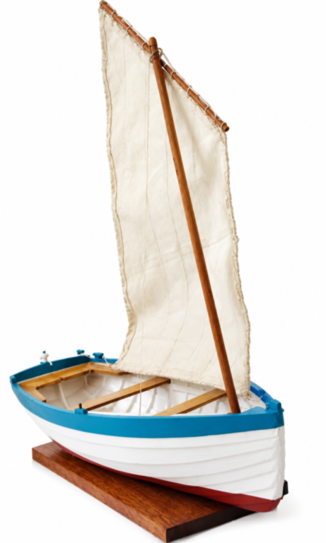 Maquette bois d'un canot breton