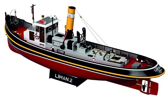 Maquette bateau bois de remorqueur Liman 