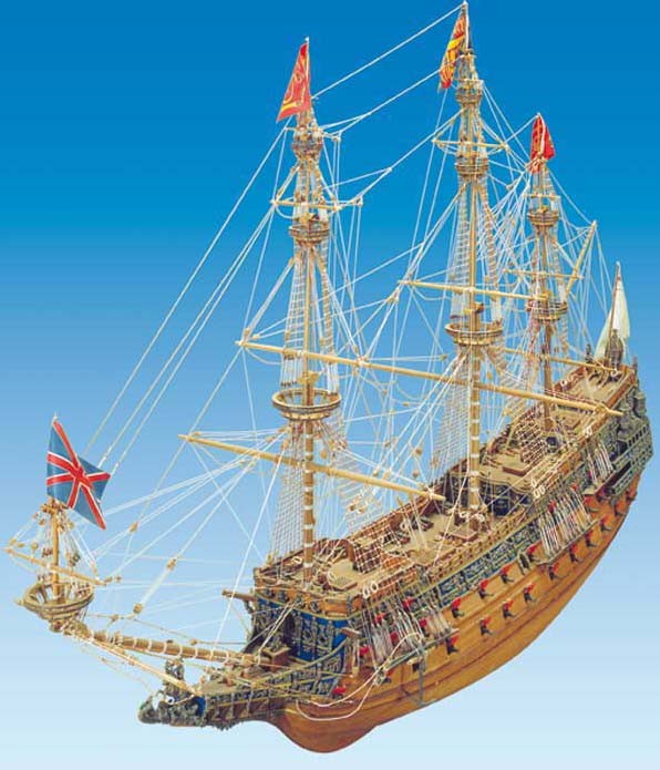 SOVEREIGH OF THE SEAS,Plan de  la maquette bateau bois