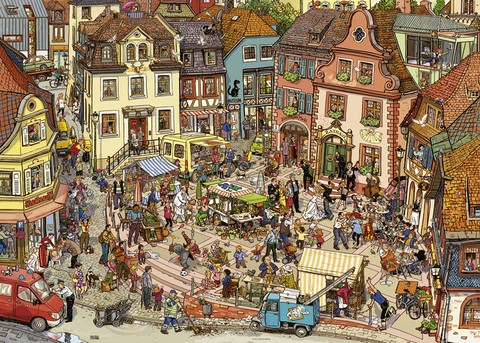 Puzzle 1000 pièces Puzzle1000 Heye place du marché