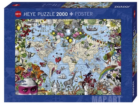 Puzzle 2000 pièces le monde décalé