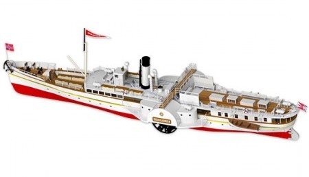 Maquette bateau navigante Skibladner