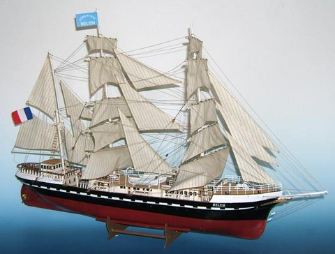 Maquette bois le belem ,Bateau bois Soclaine