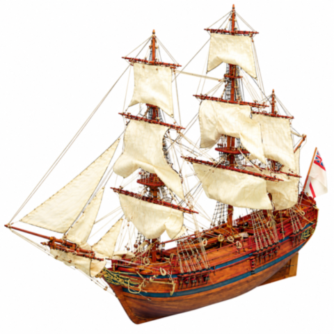 Maquette de bateau en bois le Bounty