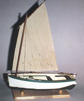 canot breton Maquette bois 
