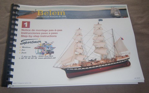 Notice papier de la maquette Belem