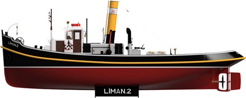 Maquette bateau bois de remorqueur