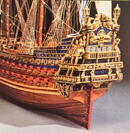 Maquette bateau bois Soleil Royal