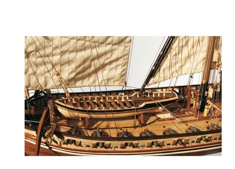 maquette bateau bois Jabeque 14002