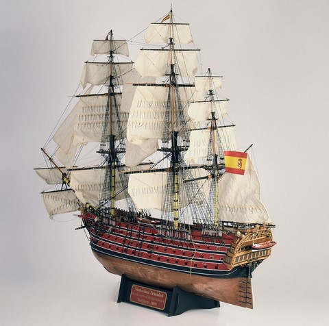 Maquette de bateau en bois Santasima Trinidad
