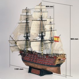 Maquette de bateau en bois Santasima Trinidad Artesani