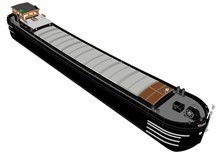 Péniche Le Picardie de cap maquette