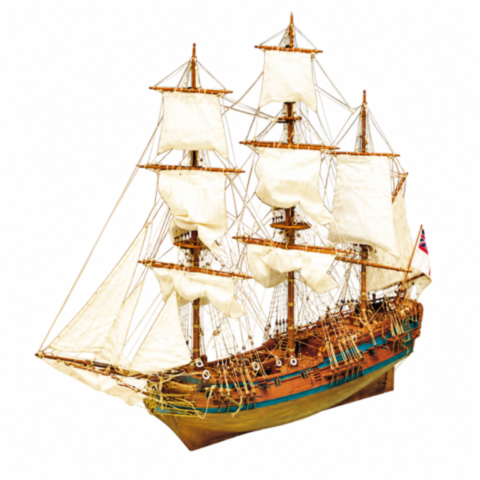 Maquette de bateau en bois Pérégrine Galley