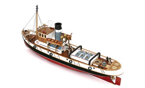 maquette bois de remorqueur