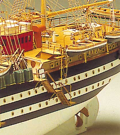 Maquette bois Amerigo-Vespucci,Bateau bois Mantua